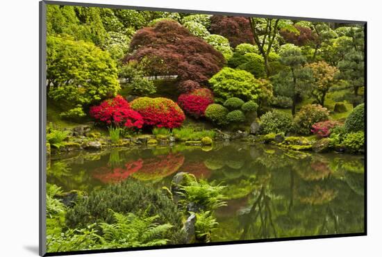 Pond, Strolling Garden, Portland Japanese Garden, Oregon, Usa-Michel Hersen-Mounted Photographic Print