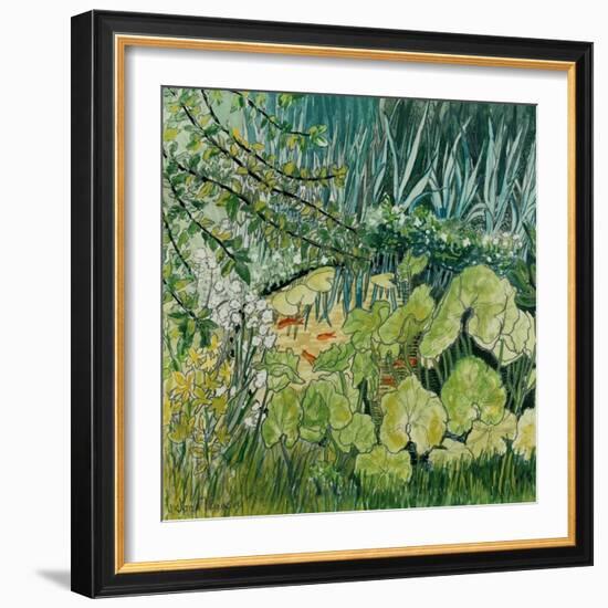 Pond with Goldfish-Joan Thewsey-Framed Giclee Print