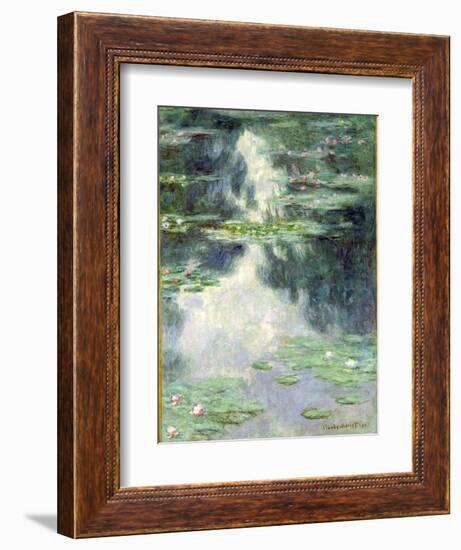 Pond with Water Lilies, 1907-Claude Monet-Framed Giclee Print