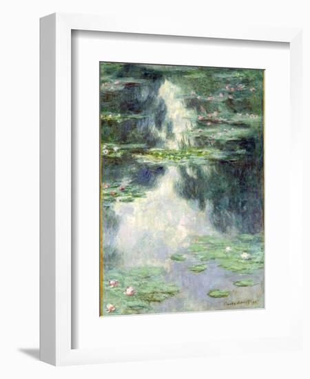 Pond with Water Lilies, 1907-Claude Monet-Framed Giclee Print