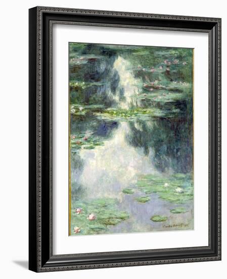 Pond with Water Lilies, 1907-Claude Monet-Framed Giclee Print