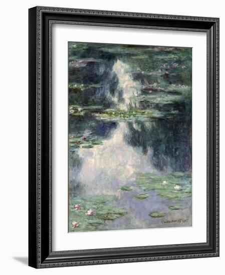 Pond with Water Lilies, 1907-Claude Monet-Framed Giclee Print