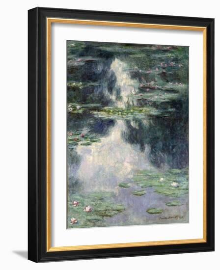 Pond with Water Lilies, 1907-Claude Monet-Framed Giclee Print