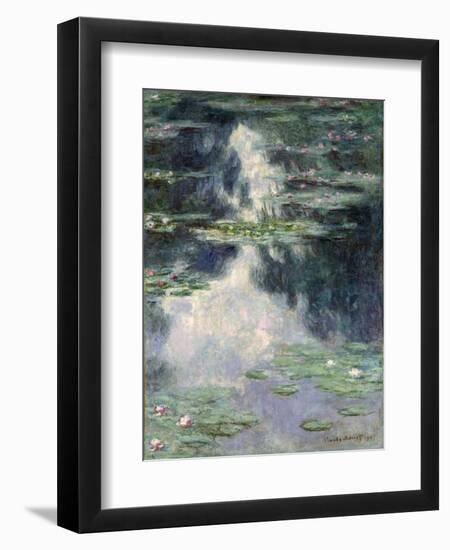 Pond with Water Lilies, 1907-Claude Monet-Framed Giclee Print