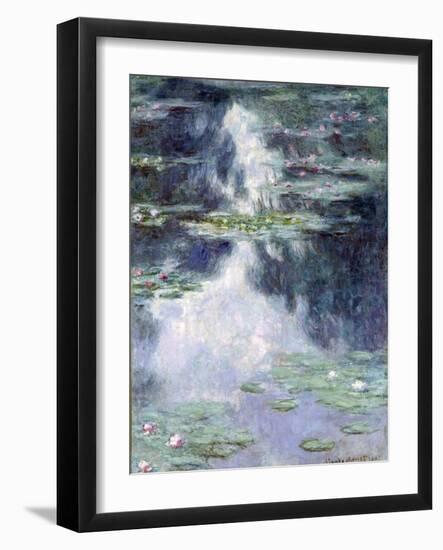 Pond with Water Lilies-Claude Monet-Framed Premium Giclee Print