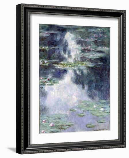 Pond with Water Lilies-Claude Monet-Framed Premium Giclee Print