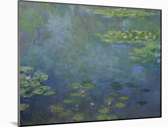 Pond with Water Lilies-Claude Monet-Mounted Giclee Print