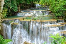 Waterfall in Kanchanaburi Province, Thailand-Pongphan Ruengchai-Framed Premier Image Canvas