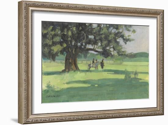 Ponies Under The Tree-Jennifer Wright-Framed Giclee Print