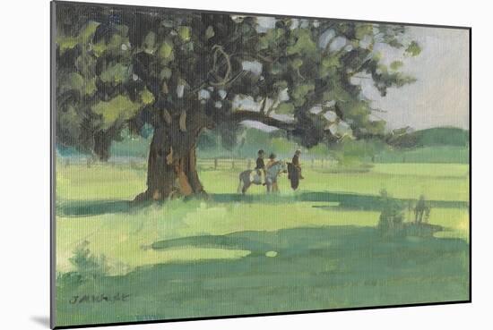 Ponies Under The Tree-Jennifer Wright-Mounted Giclee Print