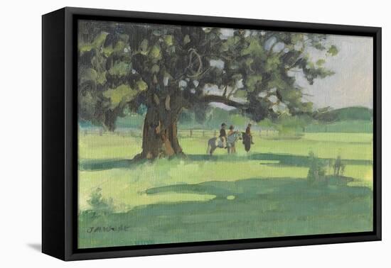 Ponies Under The Tree-Jennifer Wright-Framed Premier Image Canvas