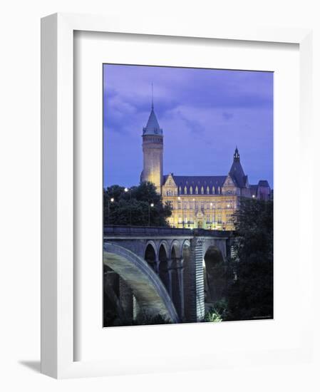 Pont Adolpe, State Savings Bank, Luxembourg-Rex Butcher-Framed Photographic Print