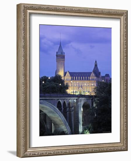 Pont Adolpe, State Savings Bank, Luxembourg-Rex Butcher-Framed Photographic Print