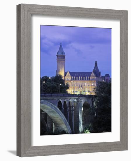 Pont Adolpe, State Savings Bank, Luxembourg-Rex Butcher-Framed Photographic Print