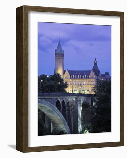 Pont Adolpe, State Savings Bank, Luxembourg-Rex Butcher-Framed Photographic Print