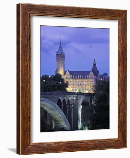 Pont Adolpe, State Savings Bank, Luxembourg-Rex Butcher-Framed Photographic Print