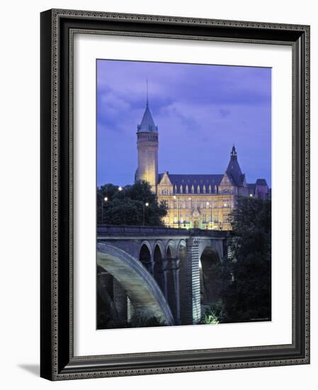 Pont Adolpe, State Savings Bank, Luxembourg-Rex Butcher-Framed Photographic Print