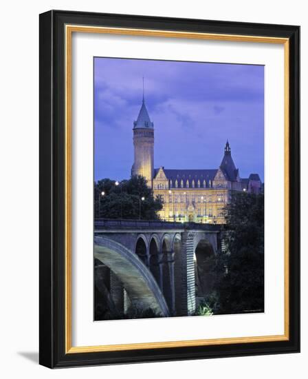 Pont Adolpe, State Savings Bank, Luxembourg-Rex Butcher-Framed Photographic Print