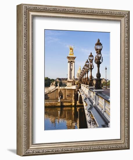 Pont Alexandre-III and Dome des Invalides over Seine river-Rudy Sulgan-Framed Photographic Print