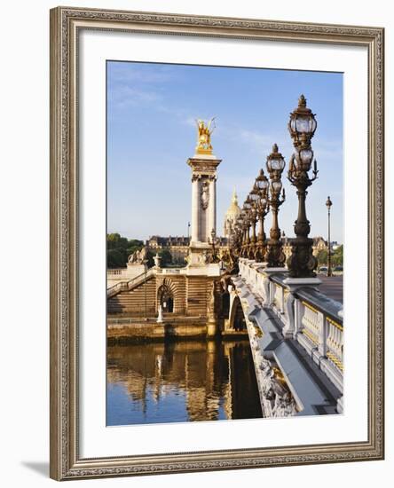 Pont Alexandre-III and Dome des Invalides over Seine river-Rudy Sulgan-Framed Photographic Print