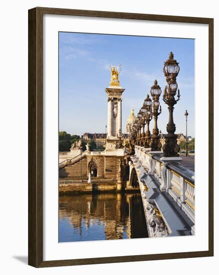 Pont Alexandre-III and Dome des Invalides over Seine river-Rudy Sulgan-Framed Photographic Print