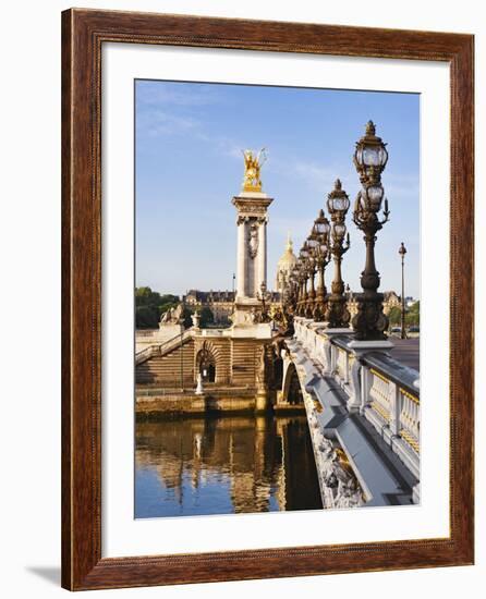 Pont Alexandre-III and Dome des Invalides over Seine river-Rudy Sulgan-Framed Photographic Print