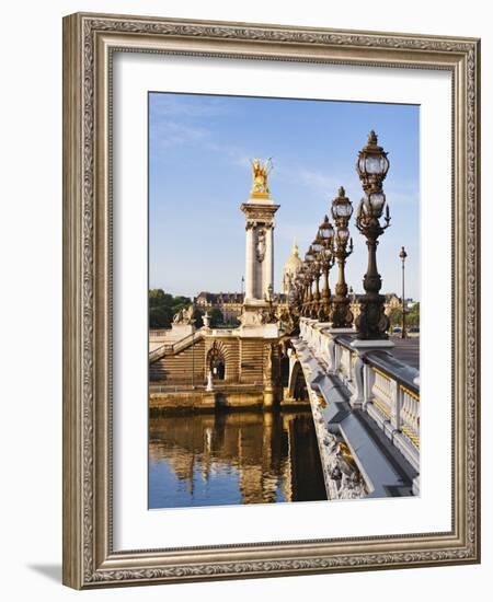 Pont Alexandre-III and Dome des Invalides over Seine river-Rudy Sulgan-Framed Photographic Print