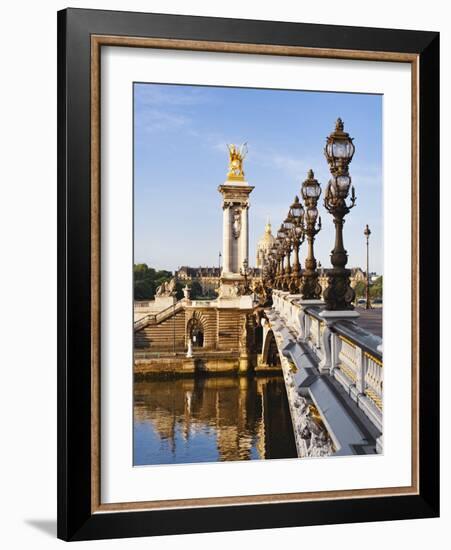 Pont Alexandre-III and Dome des Invalides over Seine river-Rudy Sulgan-Framed Photographic Print