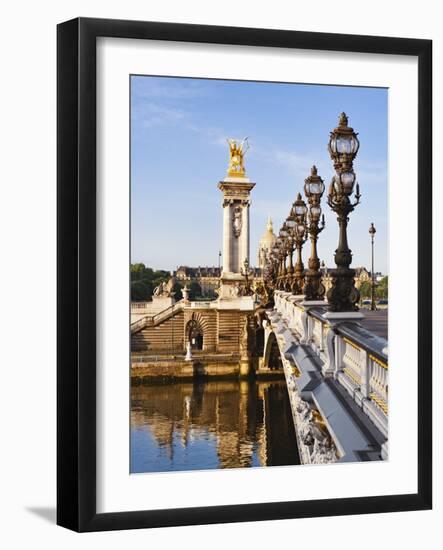 Pont Alexandre-III and Dome des Invalides over Seine river-Rudy Sulgan-Framed Photographic Print