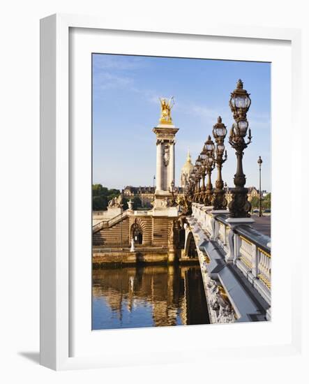 Pont Alexandre-III and Dome des Invalides over Seine river-Rudy Sulgan-Framed Photographic Print