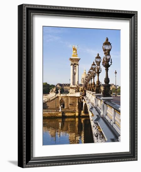 Pont Alexandre-III and Dome des Invalides over Seine river-Rudy Sulgan-Framed Photographic Print