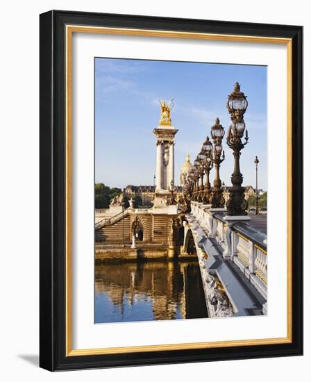 Pont Alexandre-III and Dome des Invalides over Seine river-Rudy Sulgan-Framed Photographic Print