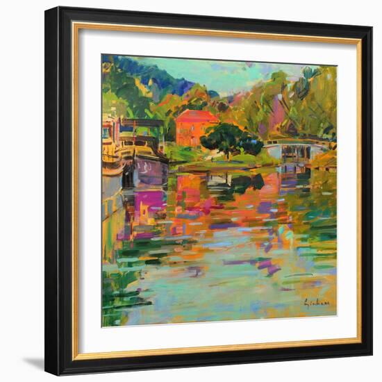 Pont d'Ouche, Burgundy-Peter Graham-Framed Giclee Print