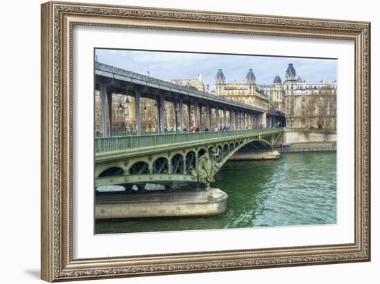 Pont de Bir Hakeim And Seine-Cora Niele-Framed Giclee Print