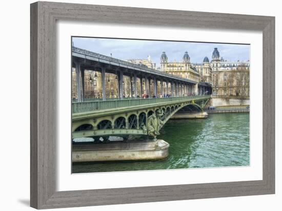 Pont de Bir Hakeim And Seine-Cora Niele-Framed Giclee Print