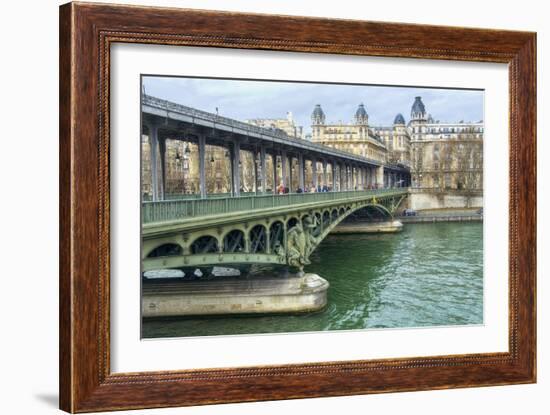 Pont de Bir Hakeim And Seine-Cora Niele-Framed Giclee Print