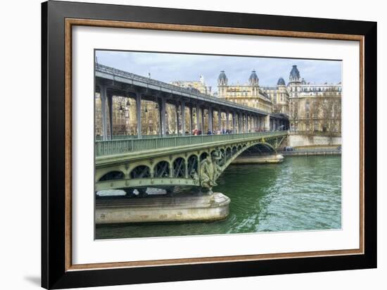 Pont de Bir Hakeim And Seine-Cora Niele-Framed Giclee Print