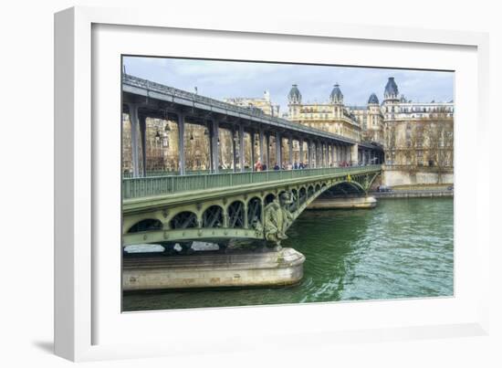 Pont de Bir Hakeim And Seine-Cora Niele-Framed Giclee Print