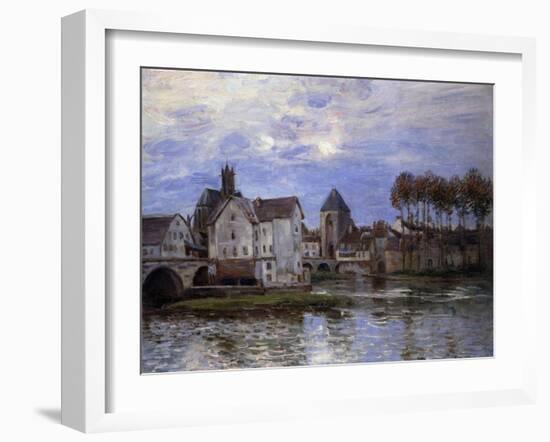 Pont De Moret at Sunset; Le Pont De Moret Au Soleil Couchant, 1892-Alfred Sisley-Framed Giclee Print