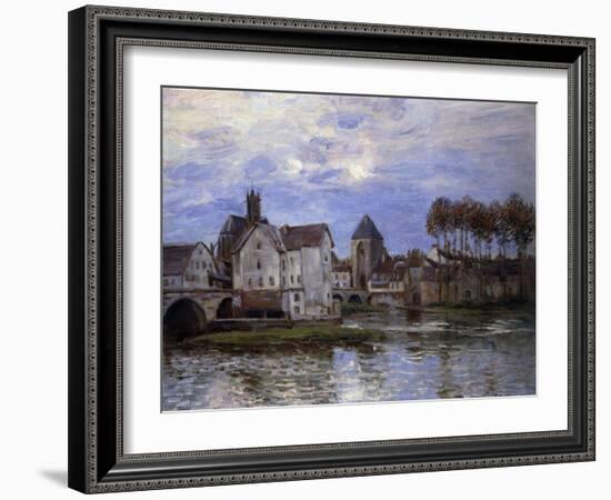 Pont De Moret at Sunset; Le Pont De Moret Au Soleil Couchant, 1892-Alfred Sisley-Framed Giclee Print