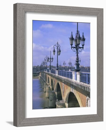 Pont De Pierre, Bordeaux, Gironde, France, Europe-Firecrest Pictures-Framed Photographic Print