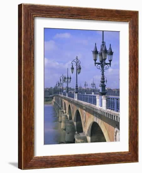 Pont De Pierre, Bordeaux, Gironde, France, Europe-Firecrest Pictures-Framed Photographic Print