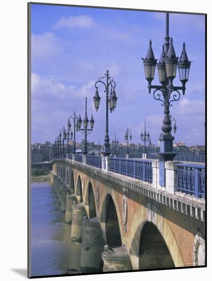 Pont De Pierre, Bordeaux, Gironde, France, Europe-Firecrest Pictures-Mounted Photographic Print