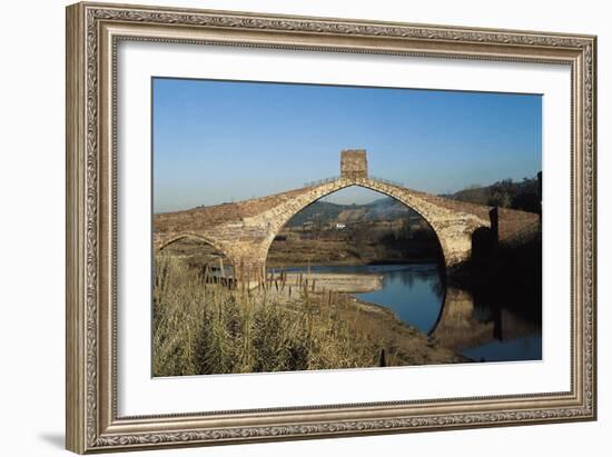 Pont Del Diable (Evil's Bridge) over the Llobregat River, with Gothic Central Arch on a Roman Basis-null-Framed Art Print