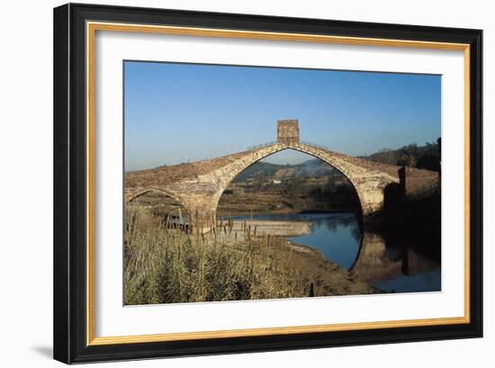 Pont Del Diable (Evil's Bridge) over the Llobregat River, with Gothic Central Arch on a Roman Basis-null-Framed Art Print