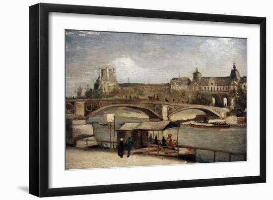 " Pont Du Carrousel With Louvre" 1886. Museo Carlsberg Glyptotek. Copenhague. Dinamarca-Vincent van Gogh-Framed Giclee Print