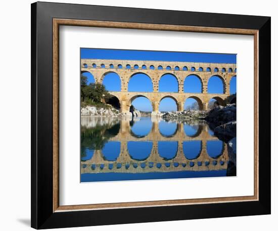 Pont du Gard and Gard River-Sylvain Sonnet-Framed Photographic Print