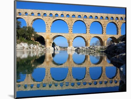 Pont du Gard and Gard River-Sylvain Sonnet-Mounted Photographic Print
