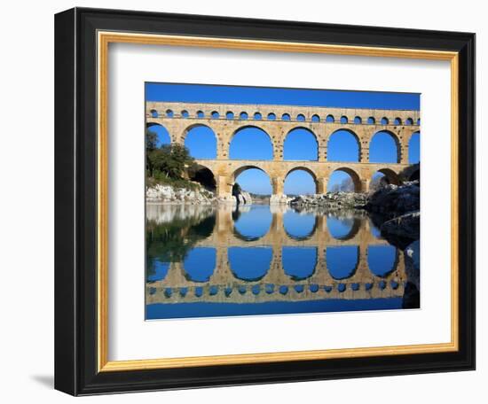 Pont du Gard and Gard River-Sylvain Sonnet-Framed Photographic Print