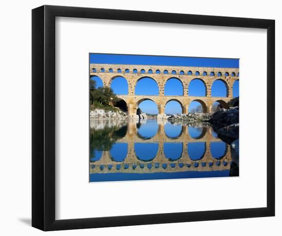 Pont du Gard and Gard River-Sylvain Sonnet-Framed Photographic Print